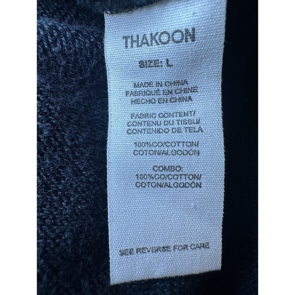 Thakoon Drawstring Gray Black Hoodie Sweater Pullover 100%‎ Cotton Women's LARGE - Picture 7 of 11
